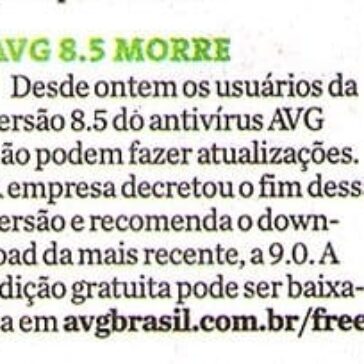 AVG 8.5 Morre – Jornal – Folha de S.Paulo